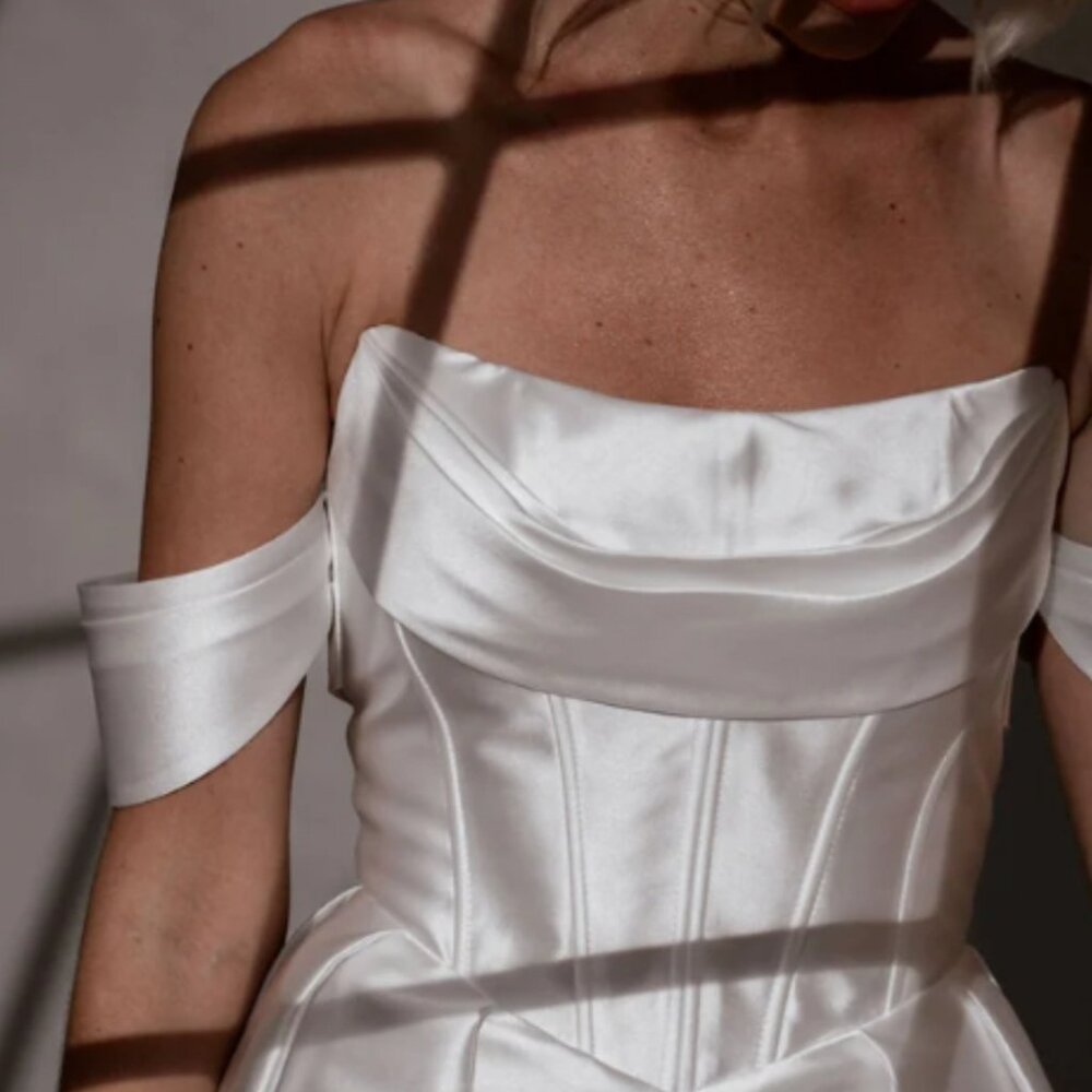 MWL Bridal Cuffs - Mikado fabric